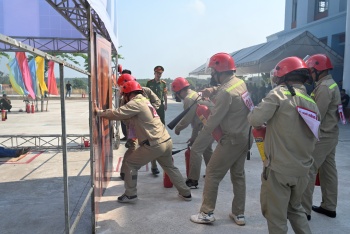 Phú Riềng tổ chức Hội thi nghiệp vụ phòng cháy và cứu nạn cứu hộ