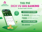 Ngân hàng chính sách xã hội triển khai dịch vụ nhận thông báo biến động số dư qua SMS có thu phí